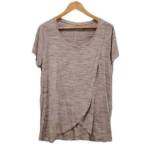 🎉HP🎉 MOTHERHOOD MATERNITY Pull Over Open Front Nursing T Shirt - Grey - Large